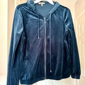 Cable & Gauge Teal Blue Velour track suit